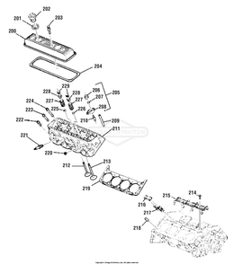 Engine Group - Cylinder Head Diagram and Parts List for 076660-01  Briggs and Stratton Generator